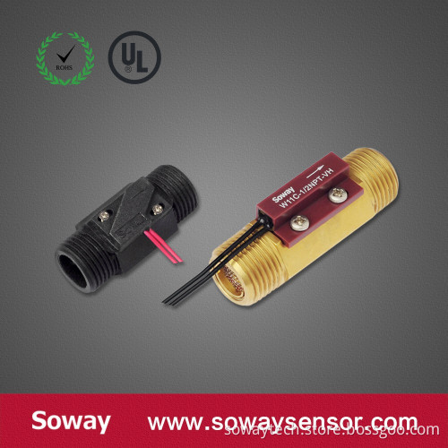 Plastic or brass liquid flow sensor/Magnetic flow switch